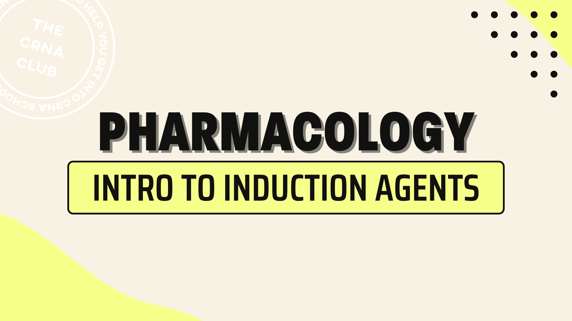 INTRODUCTION TO INDUCTION AGENTS