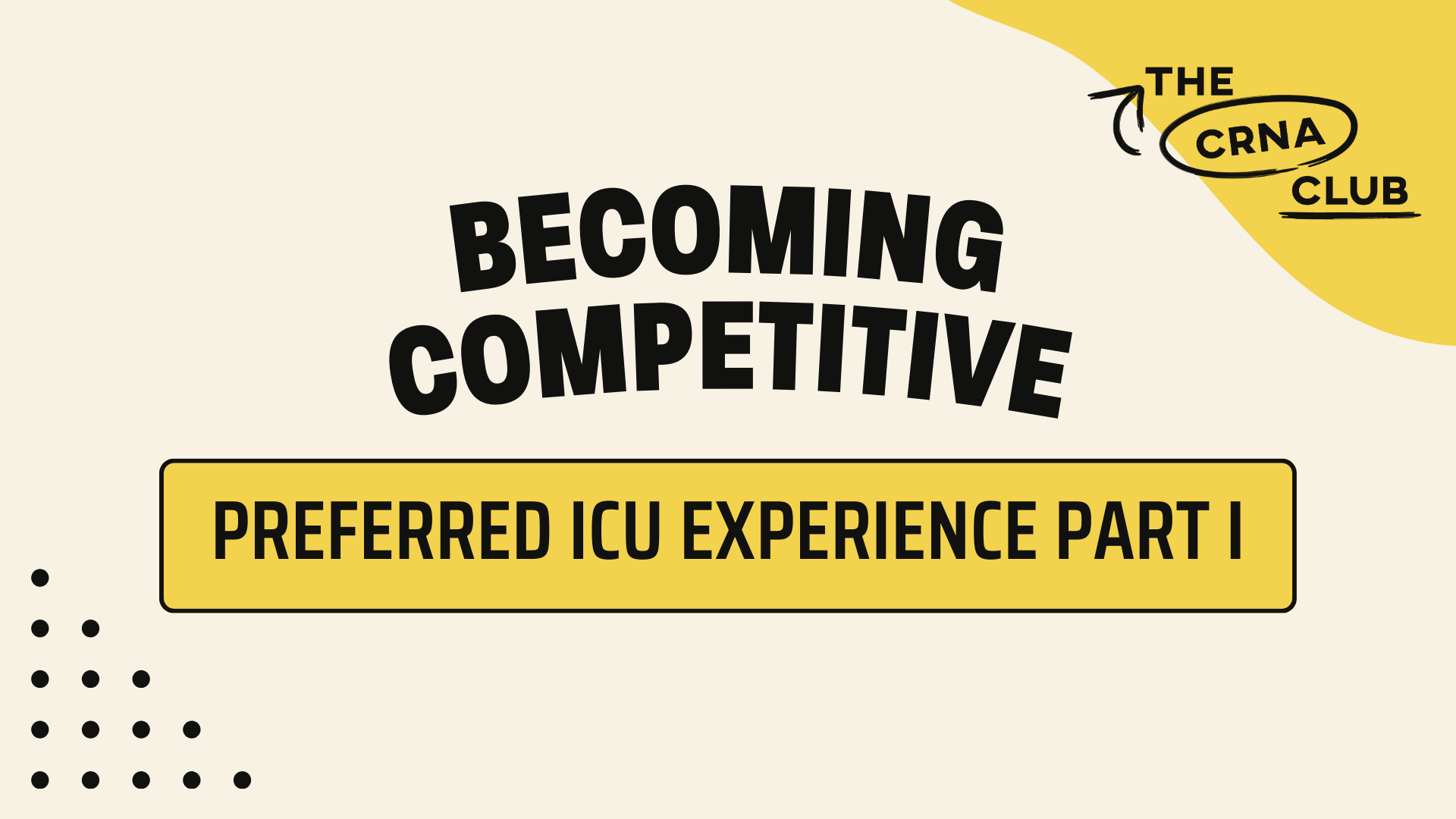 PREFERRED ICU EXPERIENCE PART I