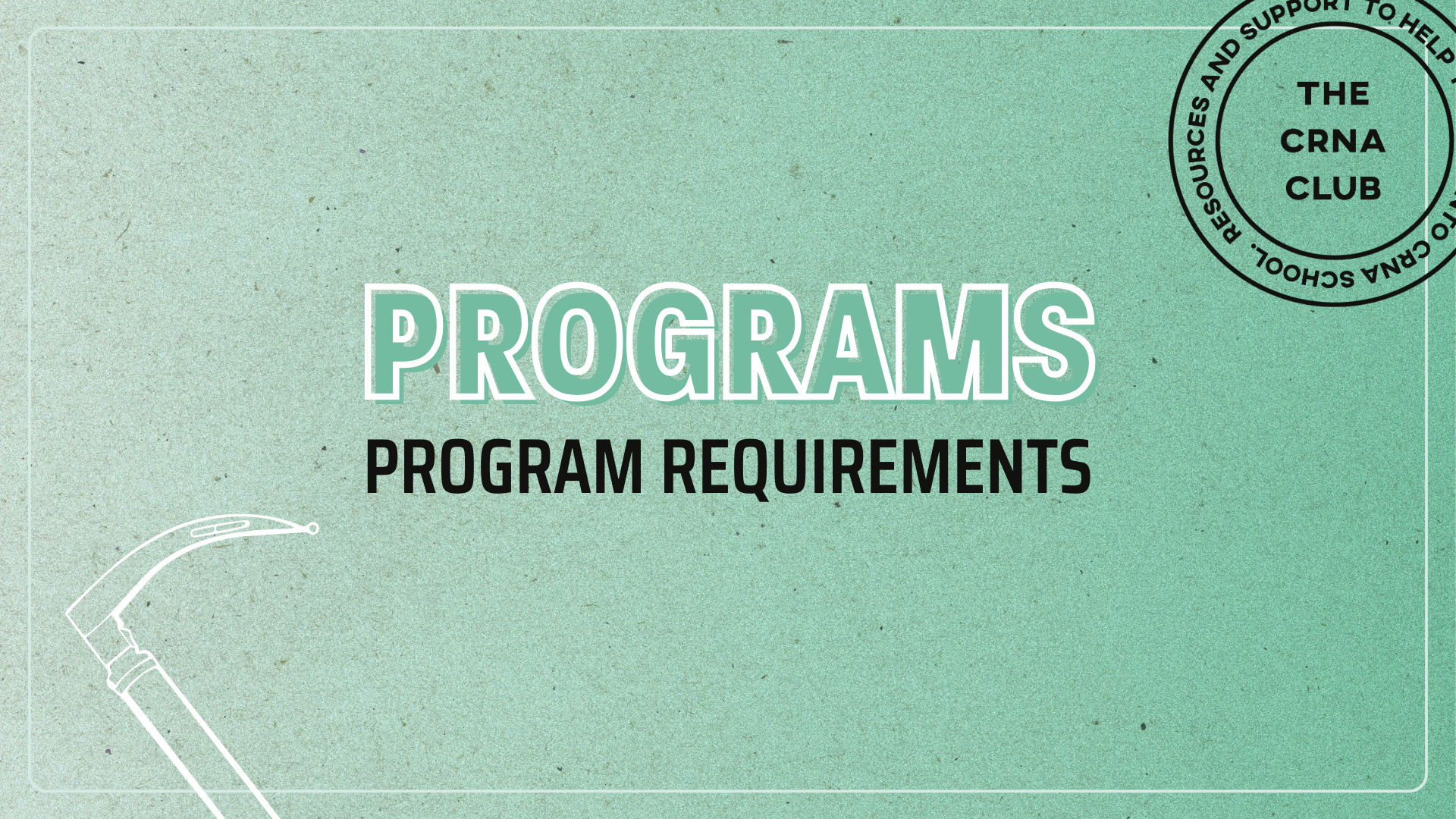 PROGRAM REQUIREMENTS