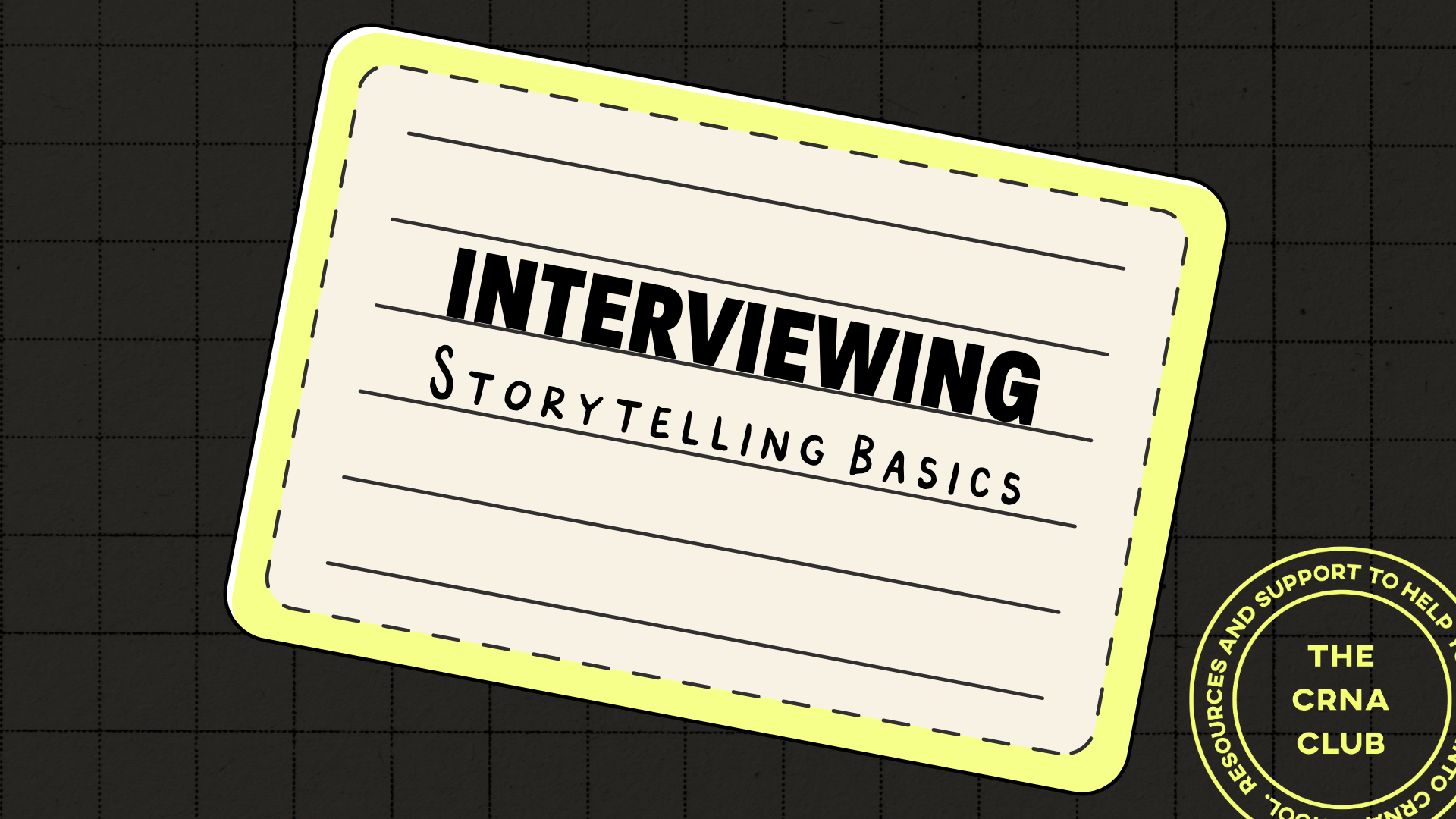 STORYTELLING BASICS