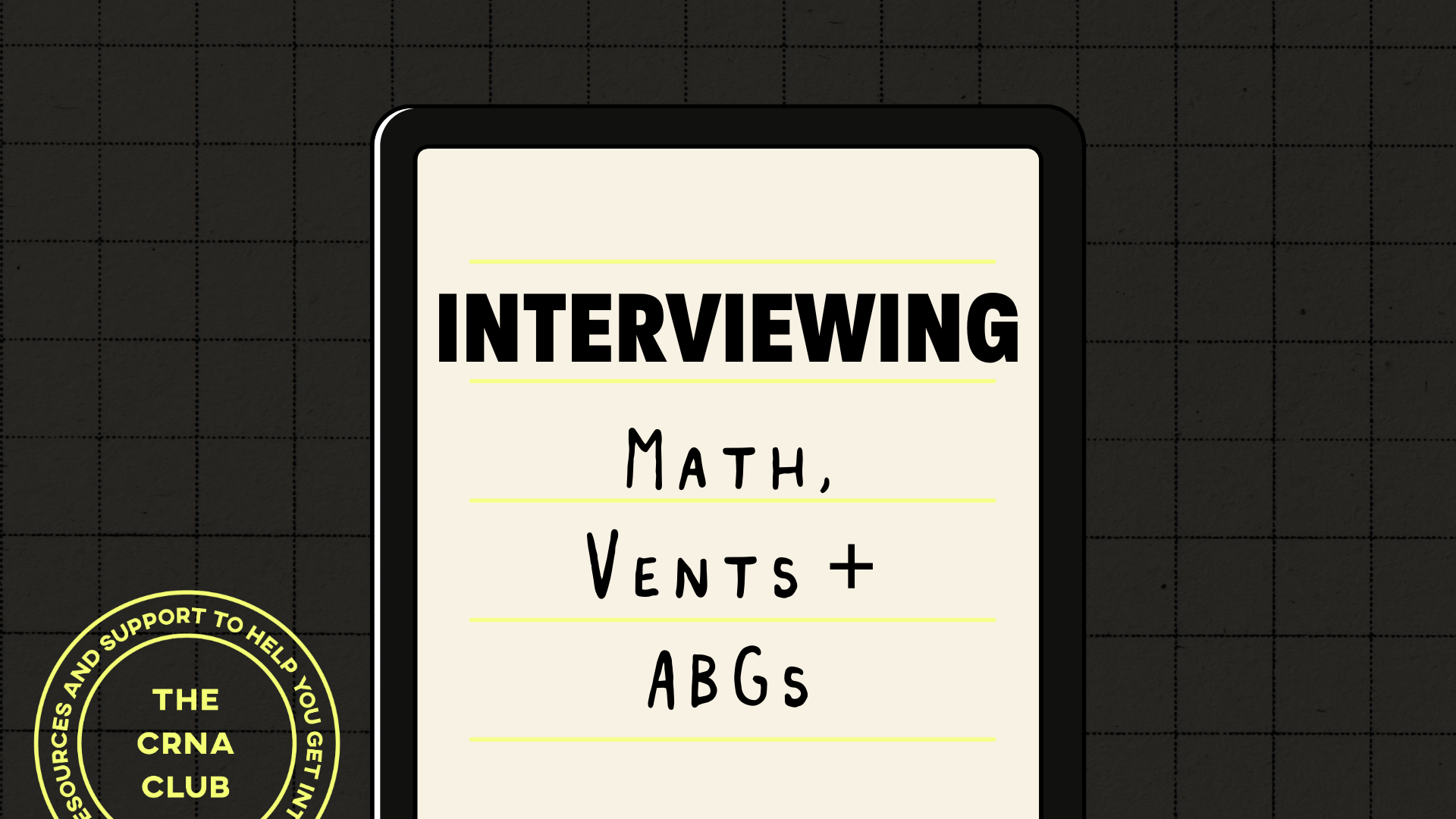 MATH, VENTS + ABGS